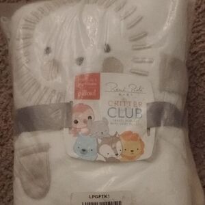 Rene Rofe Baby Critter Club Bib Set - White and Gray
